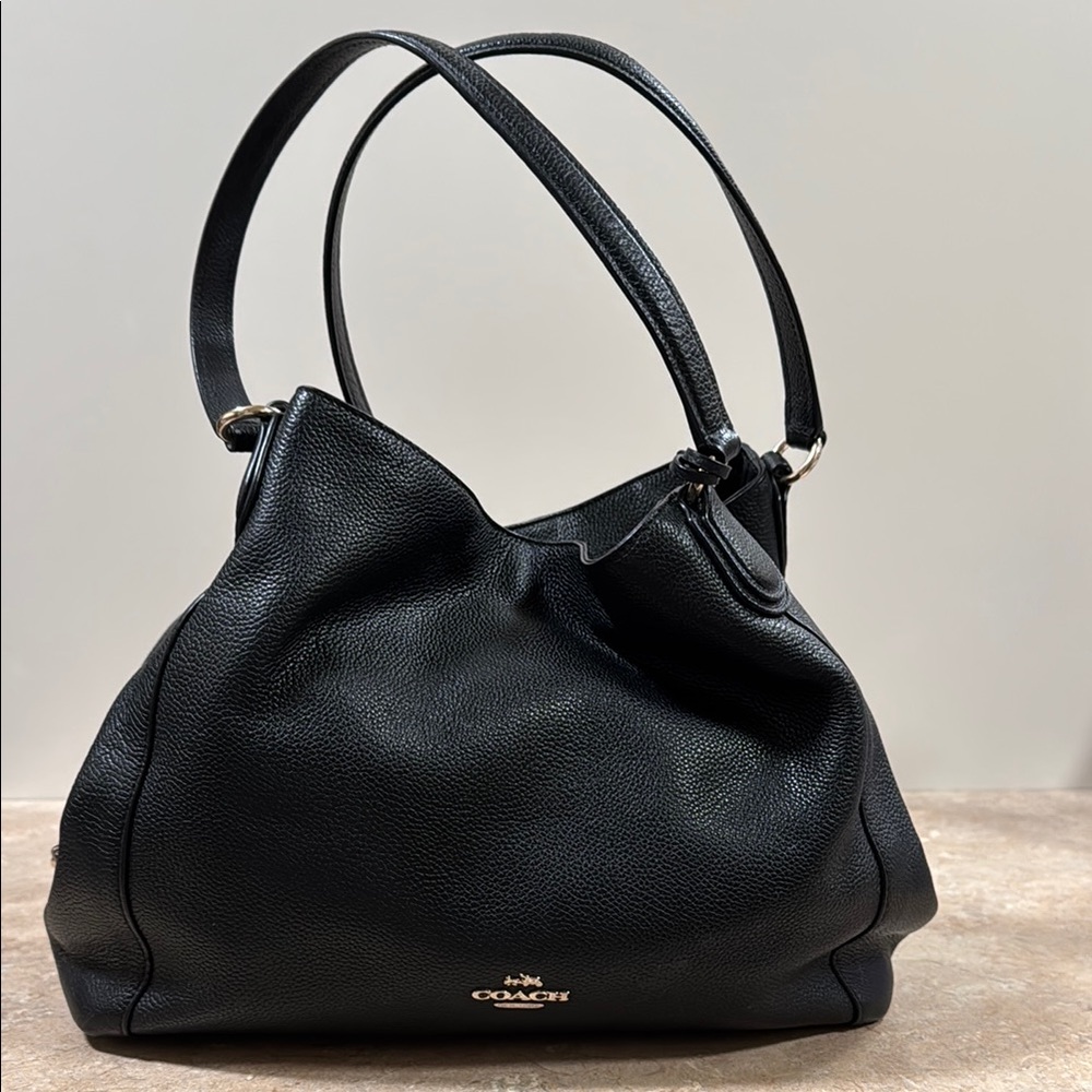 Coach Black Leather Shoulder Bag